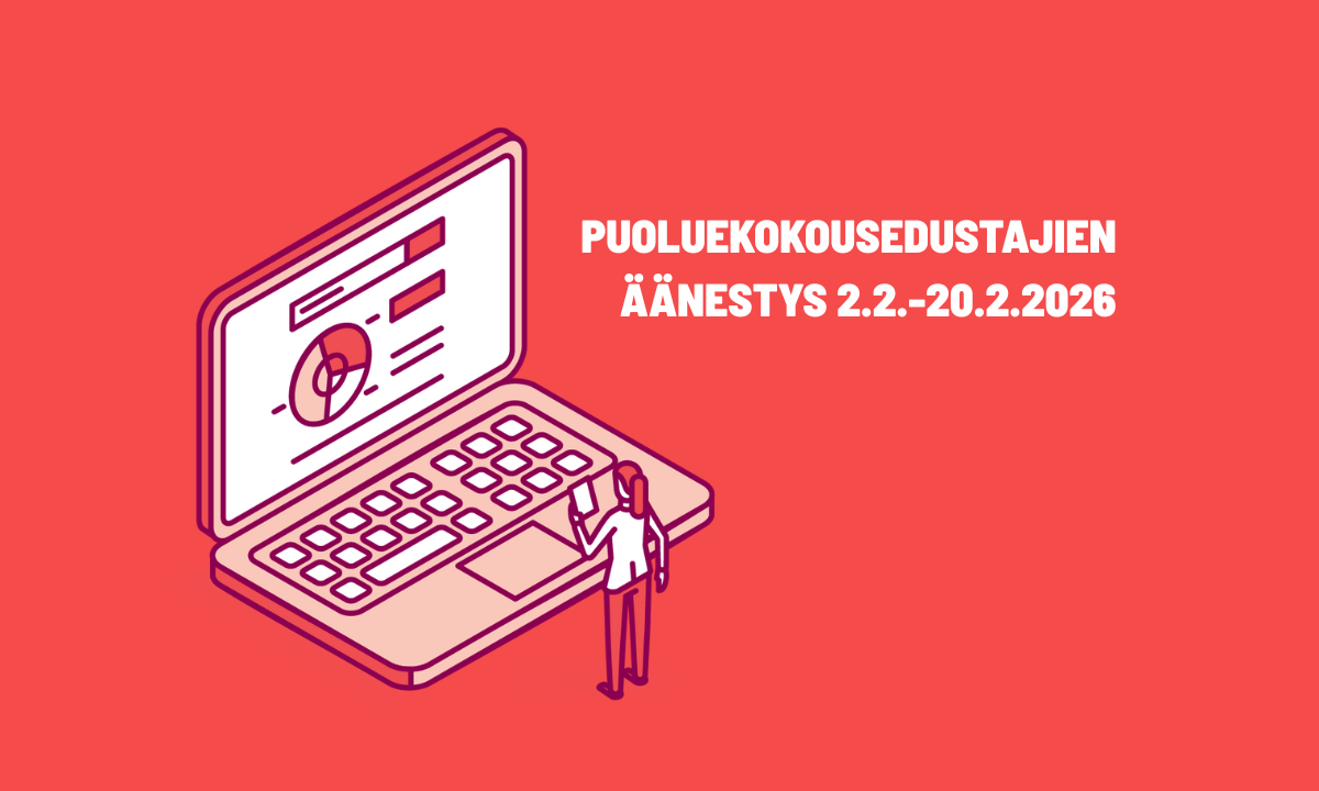 Äänestä puoluekokousedustajia jäsenvaalissa 2.2.-20.2.2026 Keski-Uudellamalla